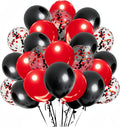 300 Pack Red and Black Balloons 12 Inch Red Black Confetti Balloon by ZWZLIULIAN