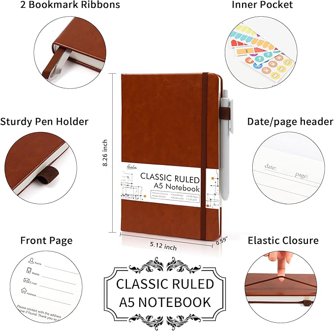 feela 24 Pack Journal Notebook for Work, Business Notebook Bulk Hardcover Lined - Image 2