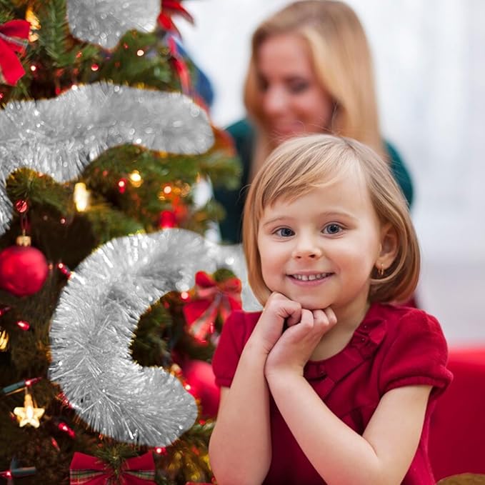 50 Feet Christmas Foil Fringe Banner Metallic Tassle Garland Metallic Backdrop - Image 4