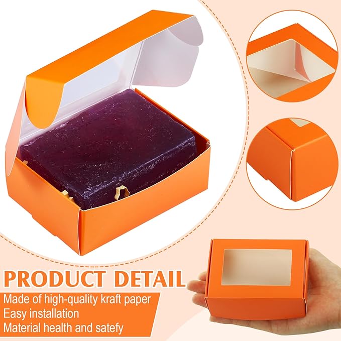 Zonon 30 Pcs Soap Boxes for Homemade Packaging, Mini Kraft Treat Boxes - Image 3