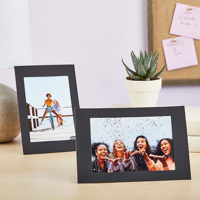 Juvale 4x6 Black Cardboard Photo Frames Bulk -Tabletop Easel Back - Image 3