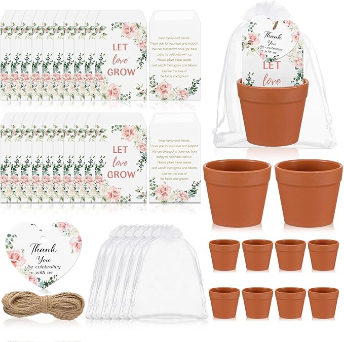 Ctosree 50 Sets Let Love Grow Wedding Favors by Ctosree