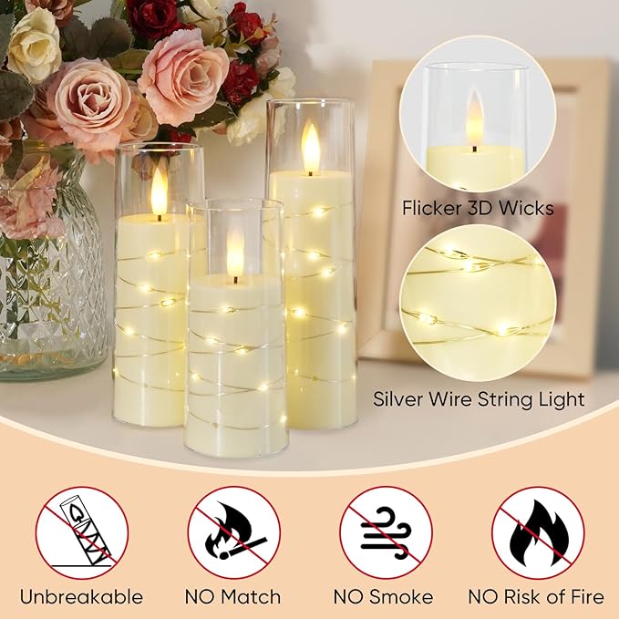 Raycare Flameless Candle with Remote Timer – 5 Flickering Acrylic Battery - Image 5