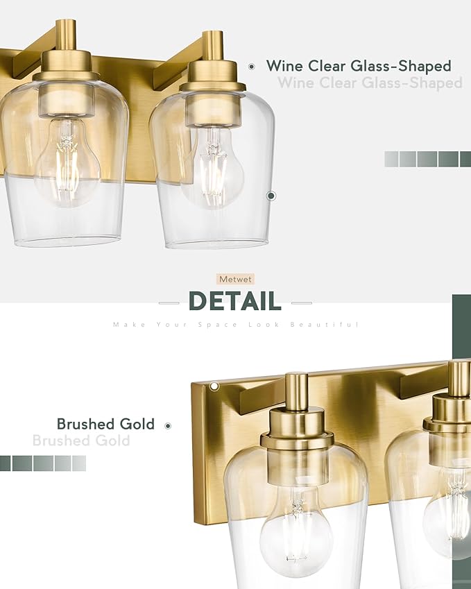 Bathroom Light Fixtures, 4-Light Modern Vanity Light - Image 4