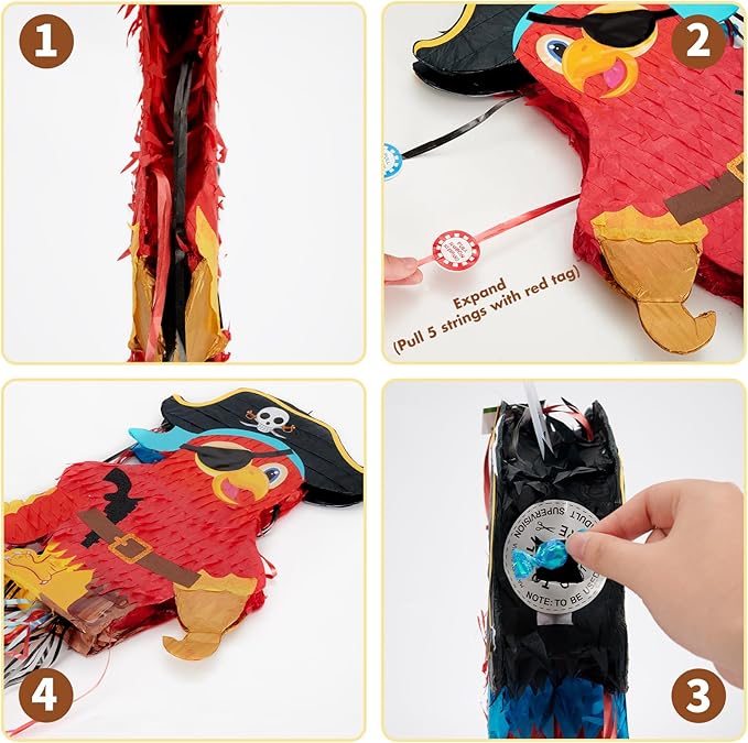 WERNNSAI Foldable Pirate Pinata - Image 5