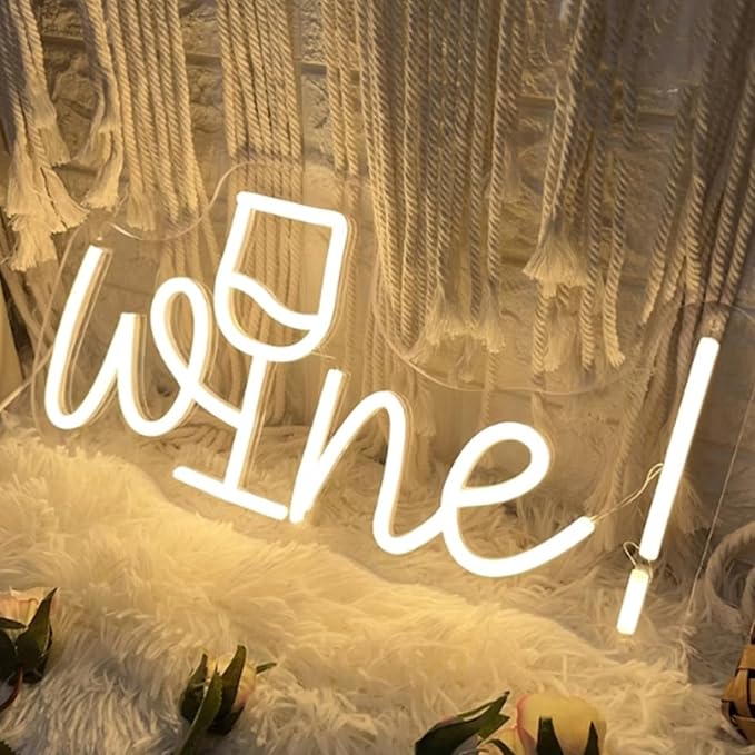 Acrylic Wine Neon Sign for Wall or Window Background Decor, LED Dimmable Bar - Image 4