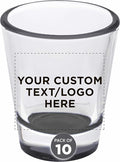 Custom Shot Glasses 1.75 oz. Set of 10, Personalized Bulk Pack by DISCOUNTPROMOS