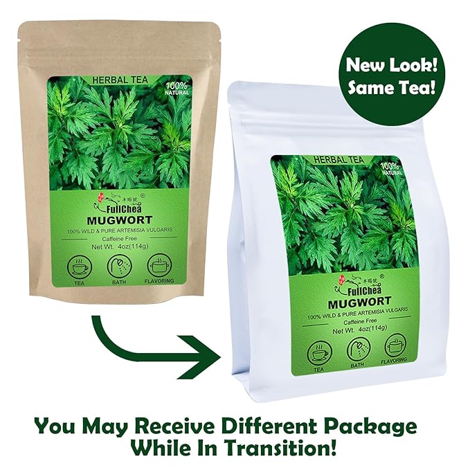 FullChea - 100% Pure Natural Dried Mugwort Herb Loose Leaf - 4oz/114g - - Image 6