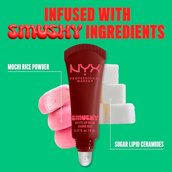 NYX PROFESSIONAL MAKEUP Smushy Matte Lip Balm, Tinted Lip Moisturizer - Image 7