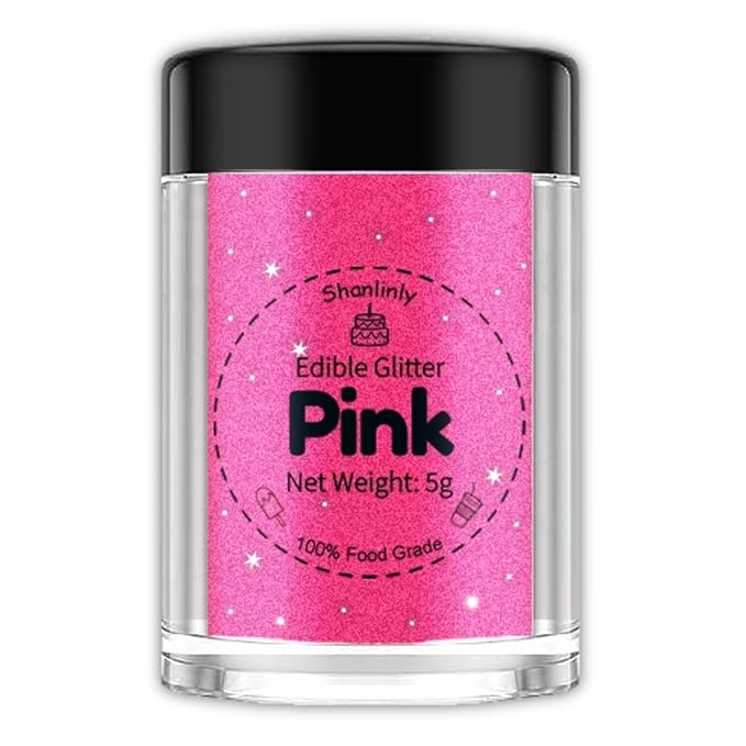 Shanlinly Pink Edible Glitter for Cakes Drinks by Unknown