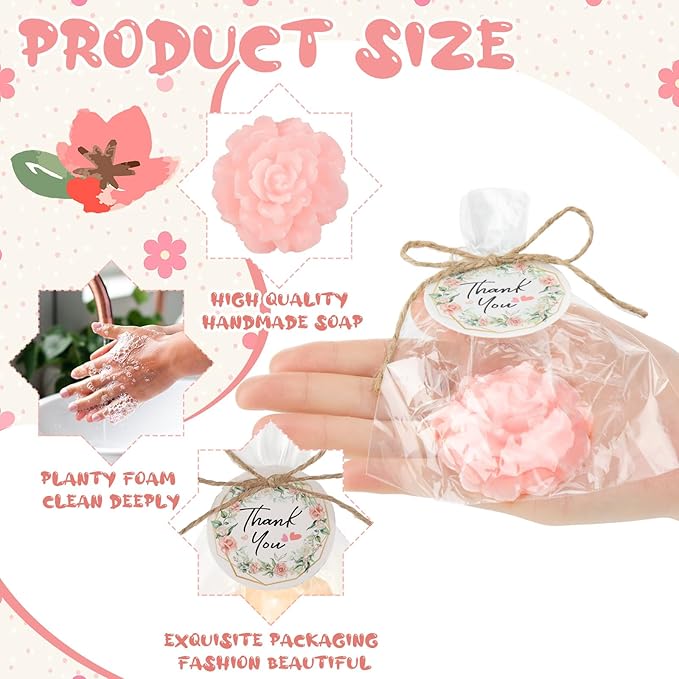 Demissle 20 Set Flower Mini Soaps - Image 3