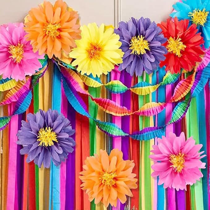 15pcs Tissue Paper Pom Poms Tissue Paper Flowers Party Blossom Flower Backdrop - Image 4
