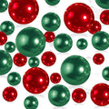 150Pcs Red&Green Polished No Hole Pearl Beads Vase Filler, Christmas Vase by Cusmation