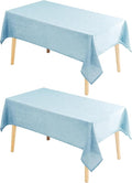 Hiasan 2 Pack Faux Linen Square Tablecloth by Hiasan