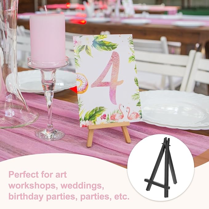MECCANIXITY Mini Plastic Display Easels, 6.3"x3.4"A-Frame Plastic Painting - Image 6