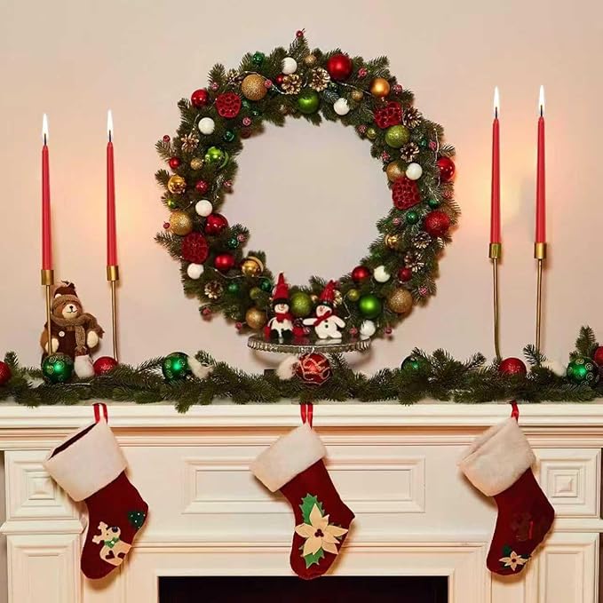 14 Pack Tall Red Taper Candles - Image 9