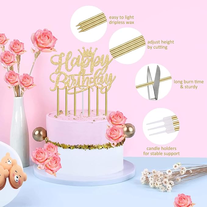 Birthday Decorations for Women/Girls, Including Queen Sash and Crown, Cake - Image 5