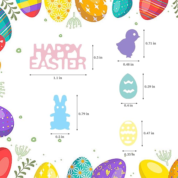 2000Pcs Easter Table Confetti, Bunny Rabbit Egg Chicken Shape Glitter Metallic - Image 2