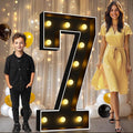Pooqla 4 FT Light Up Marquee Numbers, Giant Letter Big Mosaic Numbers by Pooqla