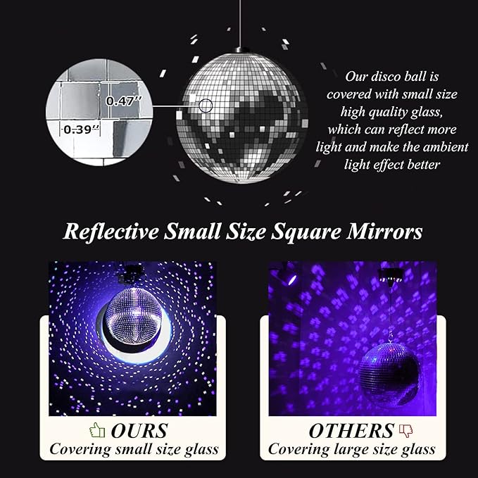 Youdepot Disco Ball 12-Inch – Large Mirror Ball Hanging Party Decor - Image 5