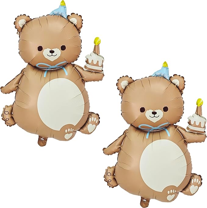 2PCS Matte Bear Animal Balloon by YOIOZAIZAI