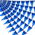 20M/65FT Blue Triangle Pennant Banner Flag Metallic Fabric Bunting Garland by raqieden