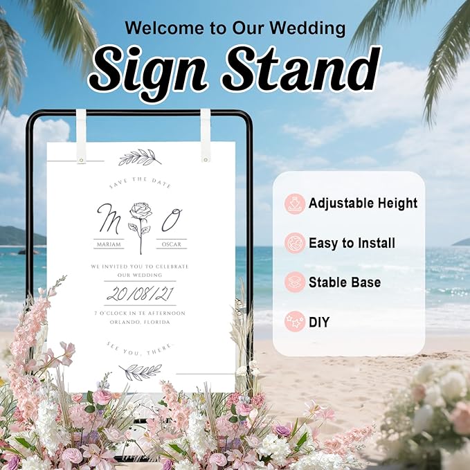 Wedding Welcome Sign Stand, Seating Charts & Posters - Image 3