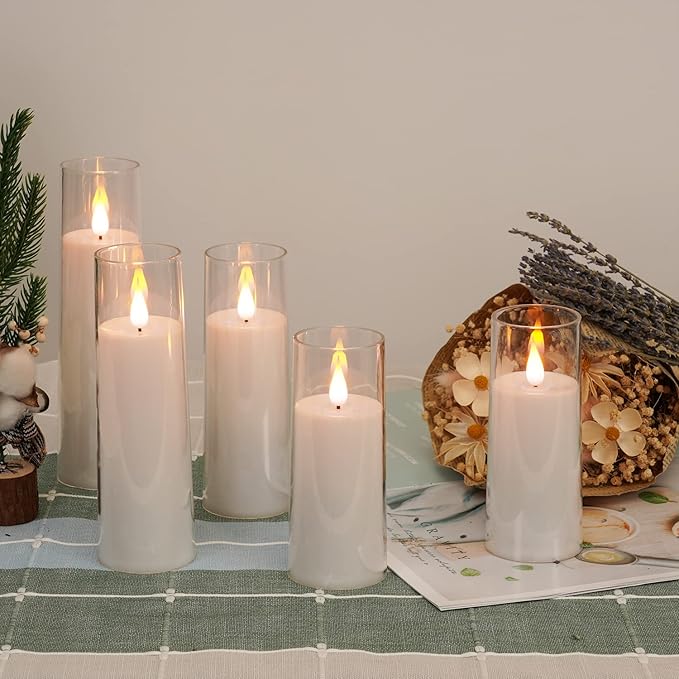 Amagic Pure White Flameless Candles, Battery Operated Candles, Acrylic - Image 7
