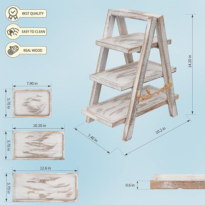 Wooden Cupcake Stand, 3 Tier Cupcake Display Stand - Image 2