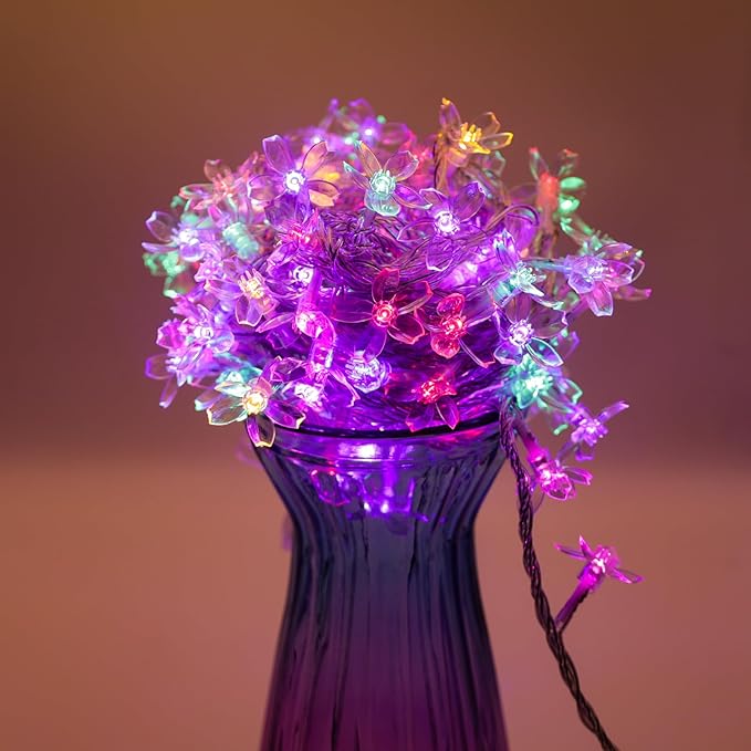 Flower Fairy String Lights, 33ft 100 LED Cherry Blossom Plug in Easter - Image 5