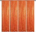 Orange Sequin Backdrop Curtain 2FTx8FT 4 Panels Glitter Drapes Sparkly by TCBESTO