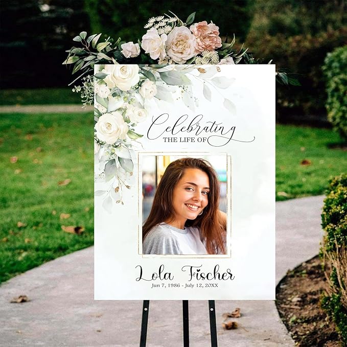 Funeral Welcome Sign with Photo, Celebration of Life Decoration, Funeral by Mapileng%E2%84%A2
