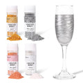 Edible Glitter for Cocktails, Luster Dust Edible, 4 Colors 5g/bottle Edible by Milovin