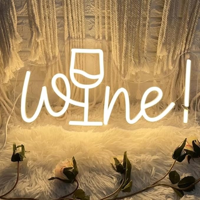 Acrylic Wine Neon Sign for Wall or Window Background Decor, LED Dimmable Bar - Image 3