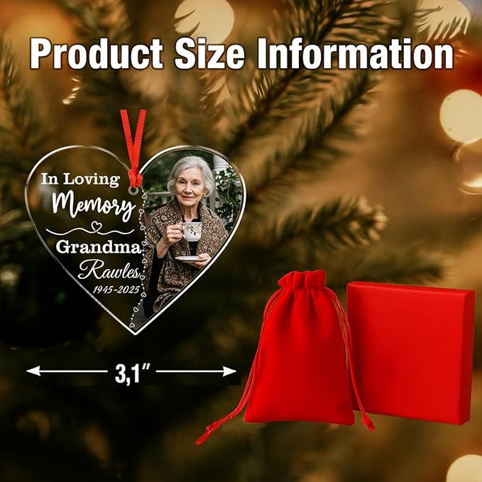 Personalized Memorial Glass Ornament 2025 – I Am Always - Image 3