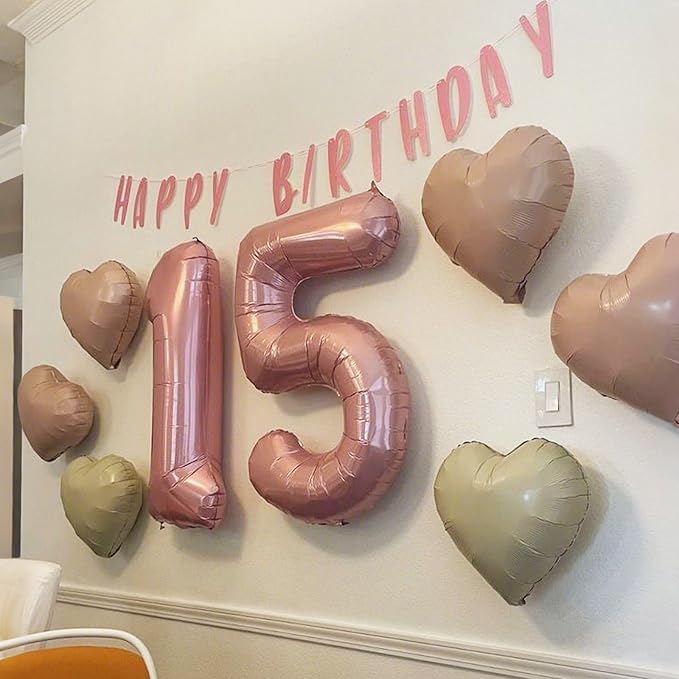 Baby Pink White Heart Balloons - Image 6