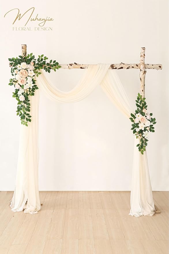 Artificial Wedding Arch Flowers Kit, Ceremony Decoration, Floral Outdoor Party - Image 2