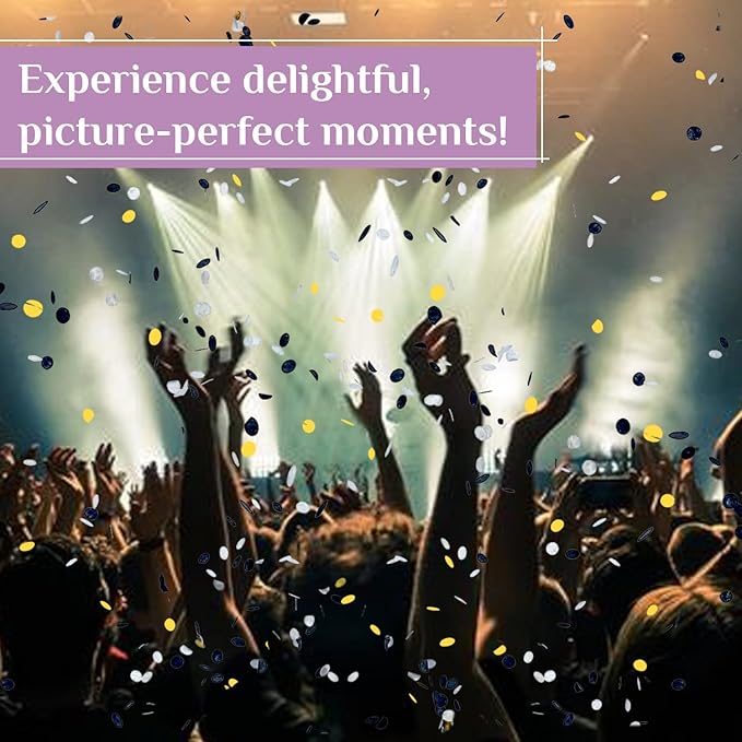 Confetti Cannon Black Gold 12 Pack Confetti Poppers 12 inch Celebrate Party - Image 5