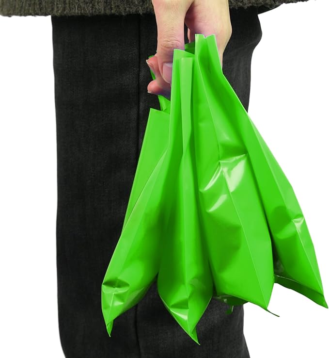Green 100 PCS Small Gift Bags, Treat Retail Pouches - Image 7