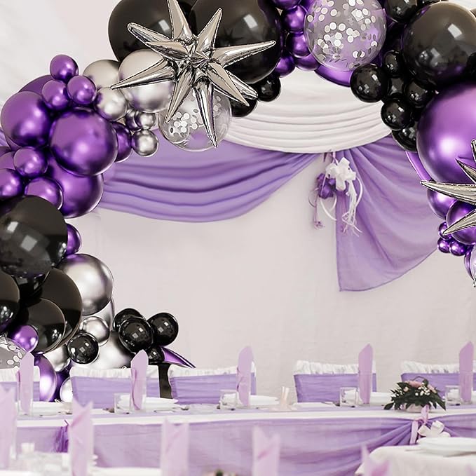 Metallic Purple Balloon Garland Arch Kit - Image 4