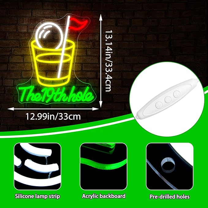 Golf Neon Sign for Wall Decor Golf Neon Light for Man Cave Dimmable LED Light - Image 3