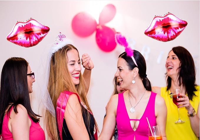 3Pcs Lips Foil Balloons, Bachelorette Bride to Be Engagement Party Decorations - Image 5