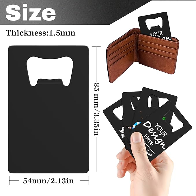 Personalized Credit Card Bottle Opener, Custom Stainless Steel Beer Bottle - Image 2