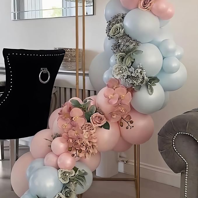 Dusty Pink Blue Balloons - Image 3