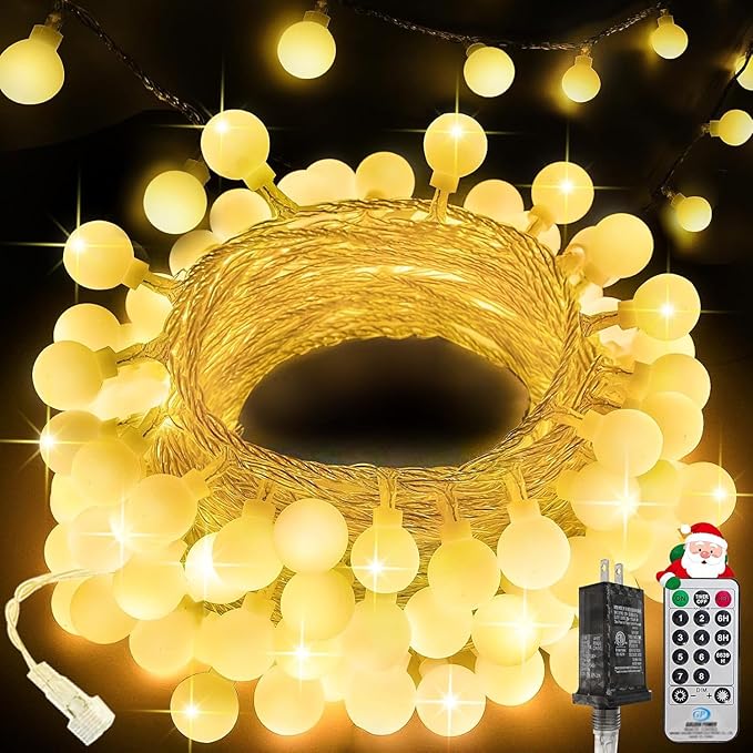 300LED Connectable Globe String Lights Indoor Outdoor by LORRYTE
