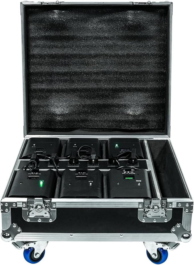 9600mAh Wireless Uplights with Charging Case, 6x18W RGBWA UV Stage Lights - Image 8