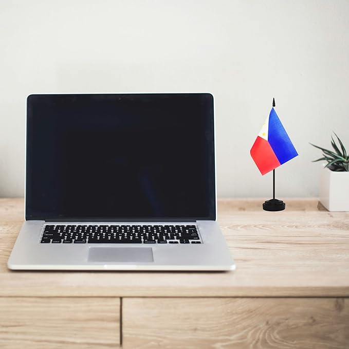 2 Pack Philippine Desk Flag Set, Philippine Desktop Small Miniature Table - Image 5