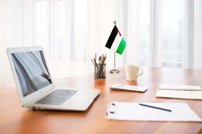 Palestine Palestinian Deluxe Desk Flag Set Small Mini Miniature Palestine - Image 3
