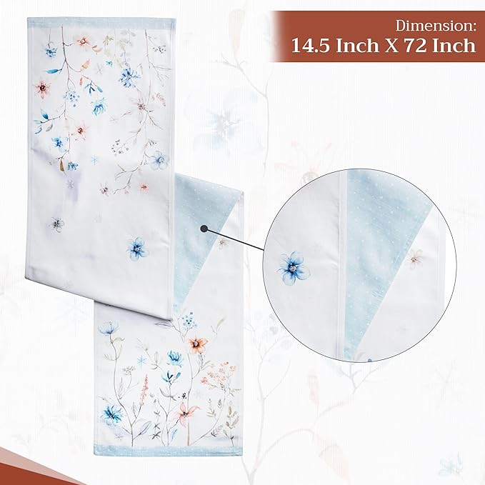 Maison d' Hermine Table Runner 100% Cotton Double Layer Table Runners 72 inches - Image 4