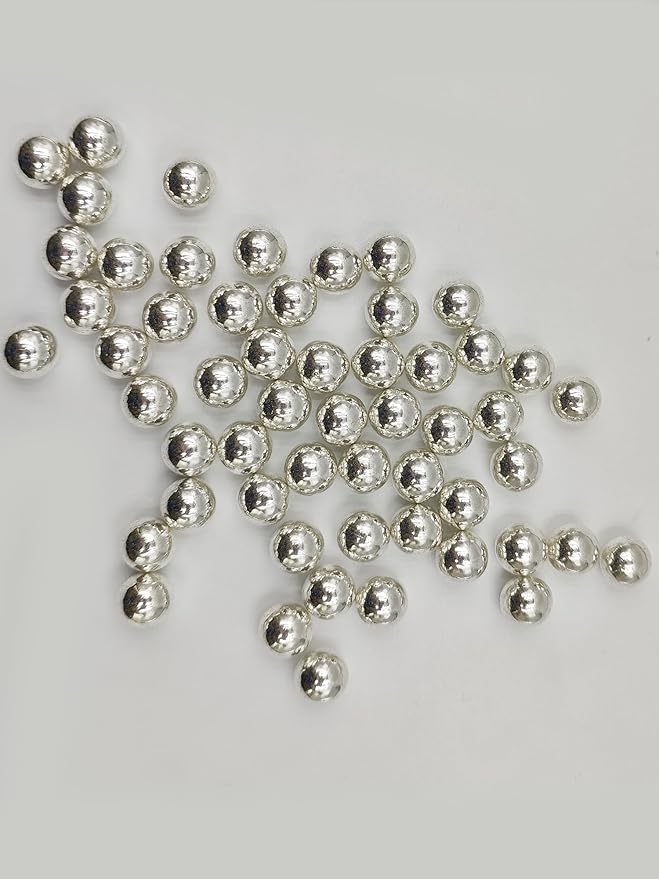 Silver Pearl Sugar Sprinkles 3.53 oz, 14mm Candy Pearls Ideal - Image 3